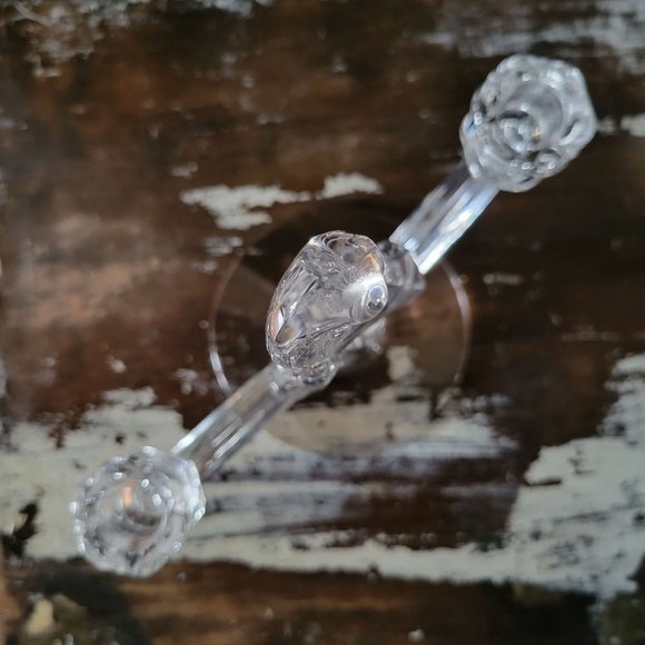 Vintage Heisey Flame Double Candle Holder - Picture 3 of 4